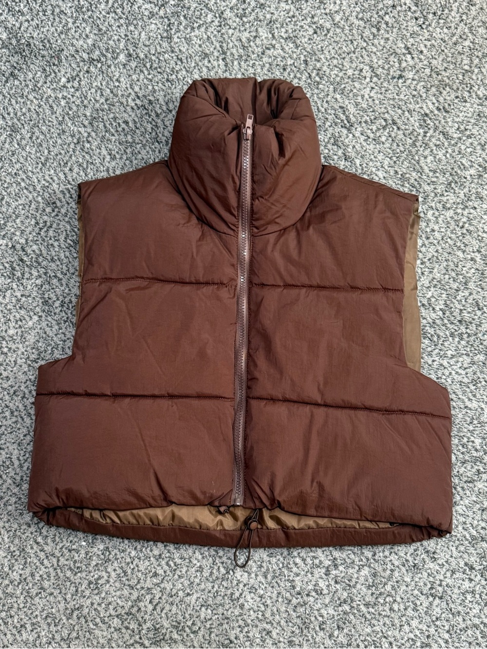 Brown cropped vest